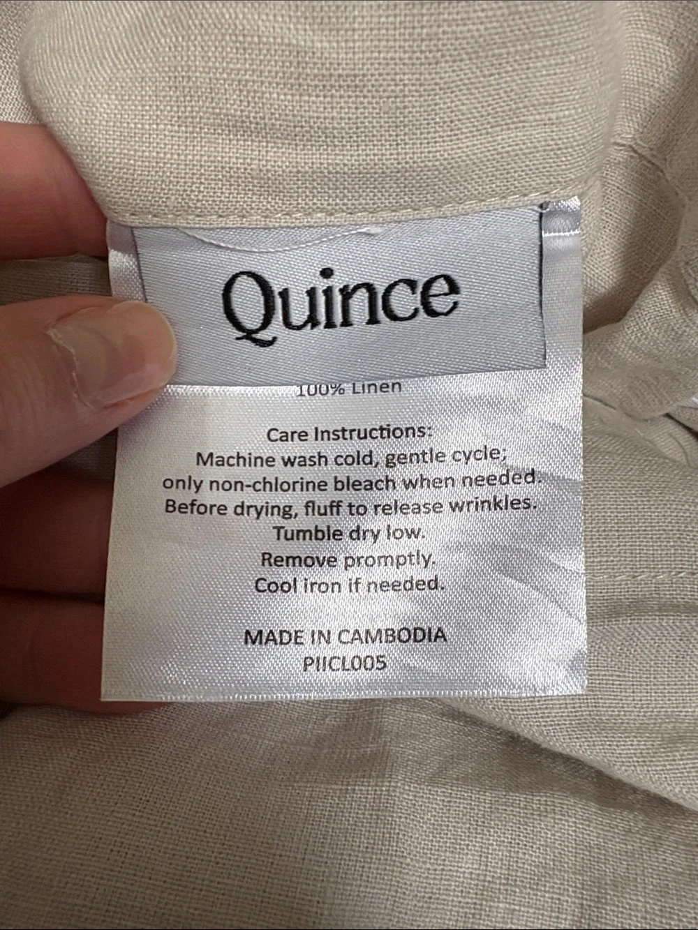 QUINCE European Linen Duvet Cover King/Cal King Sand